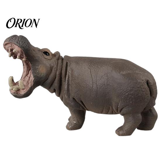 Lifelike Hippo Decoration Simulation Hippopotamus Figurine, Statue Sculpture, River Home Office Animal Decor Horse Model Educational Toy for Desk Hand