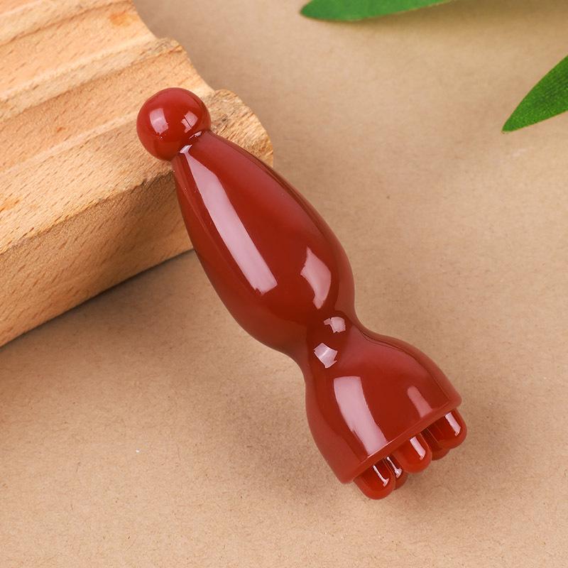 Gesichtsmassage-Stab aus Lotos-Samenkapsel: Gua Sha & Meridian-Freiräumwerkzeug