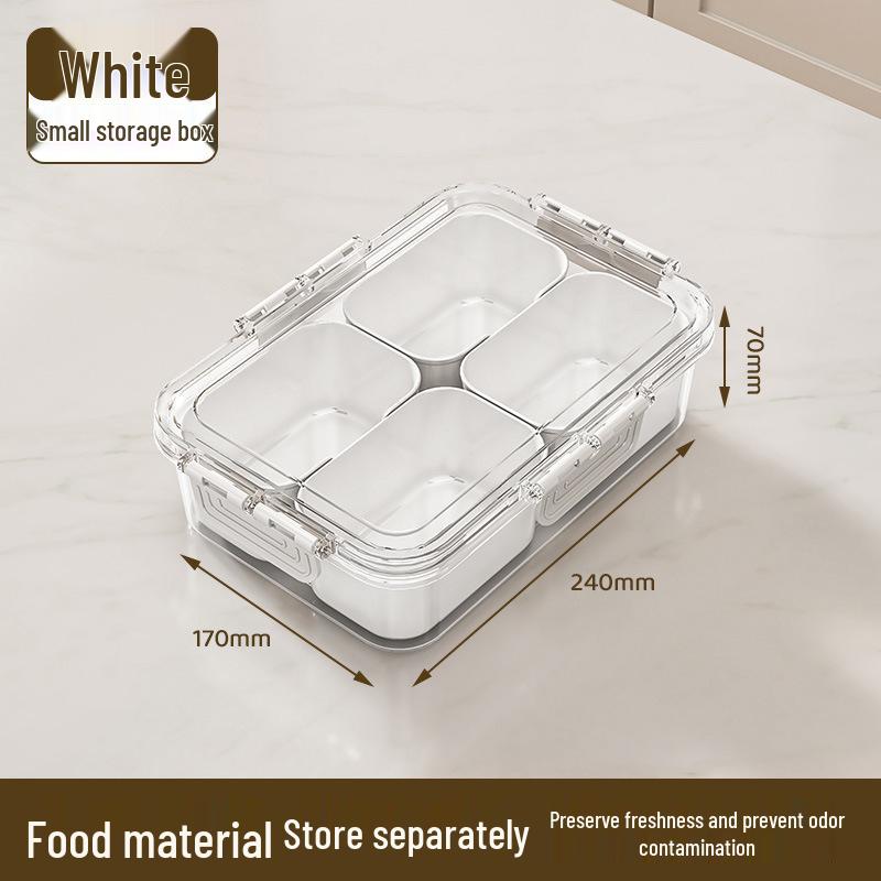 Octagonal Spice Storage Box with Lid, Food-Grade Plastic, Compartmentalized for Kitchen Use