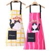 New Sleeveless Kitchen Aprons Cartoon Cats Canvas Cooking Apron Waterproof Adjustable Cafe Overalls for Cleaning