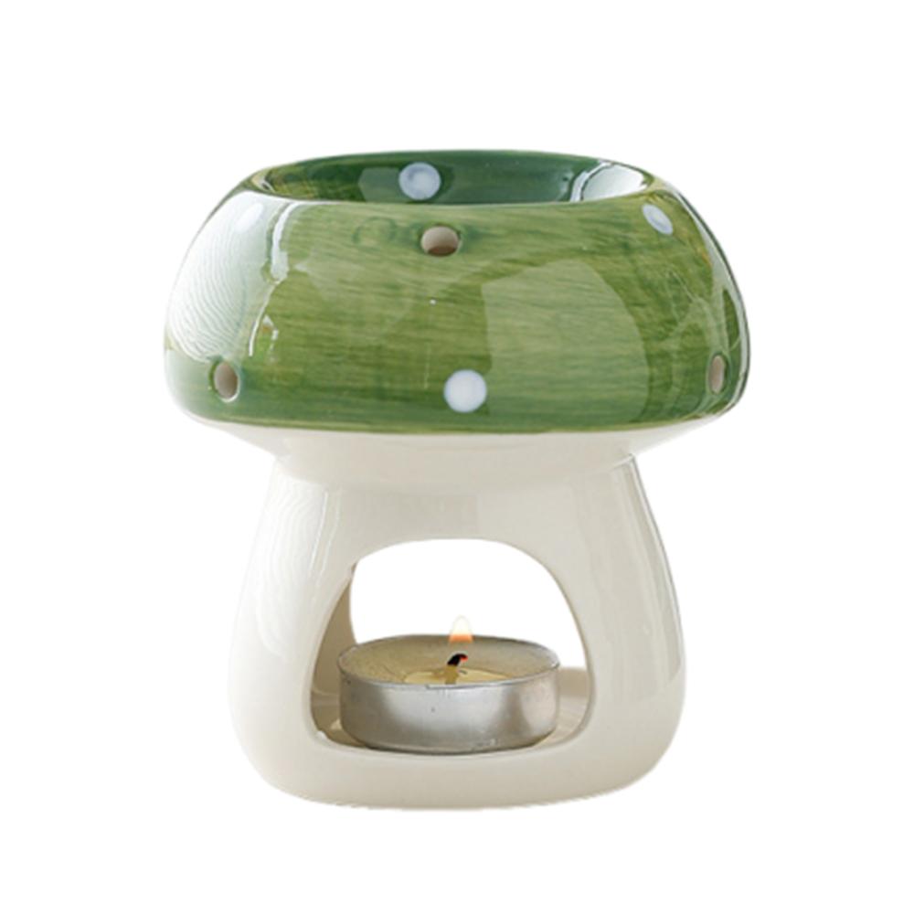 Cute Mushroom Candle Holder Cartoon Creative Candle Essential Oil Burner Romantic Non-toxic Mushroom Incense Burner 7
