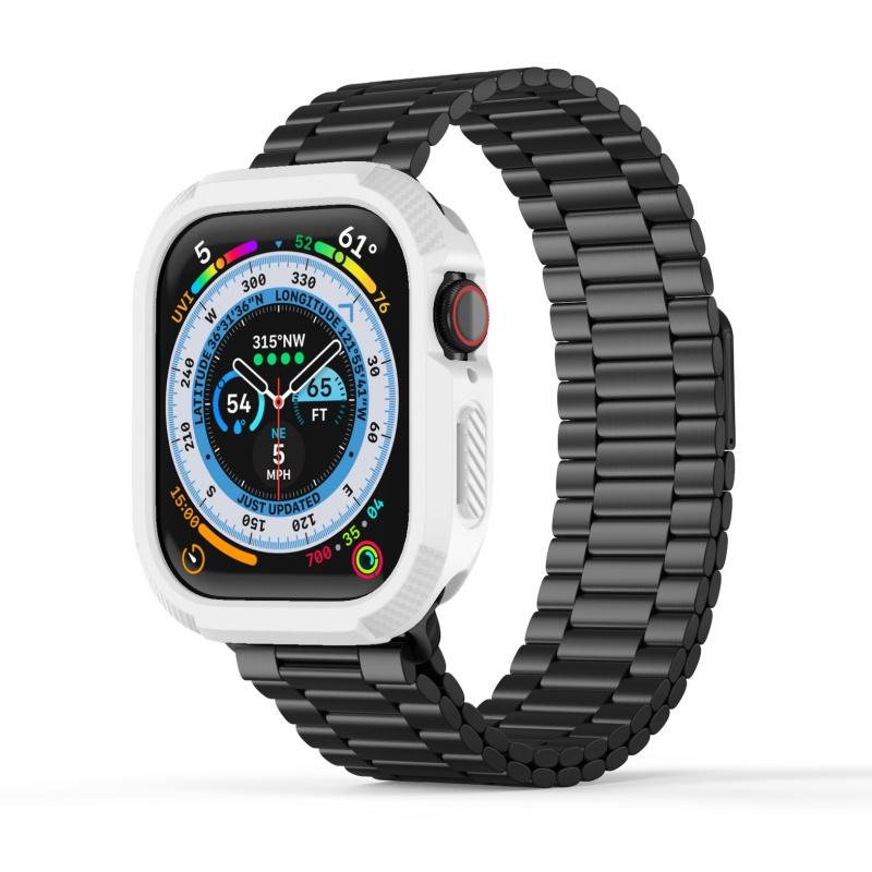 Carbon Fiber Case For Apple Watch Series 10 42mm 46mm Soft TPU Bumper Shell For iWatch S10 Shockproof Cover
