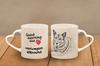 Norwegian Elkhound - Cup with a Dog, Adorable Cup with a Heart-shaped Handle, Universal Gift from the Art-Dog Brand