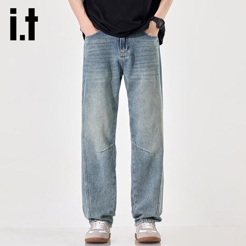 Izzue IT Men's Straight-Leg Casual Denim Jeans