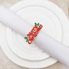 Festive Christmas Holiday Napkin Ring Holder for Thanksgiving Family Dinner Table Holiday Table Setting Home Decor