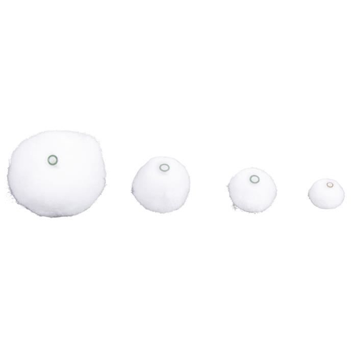 Pompons à enfiler - LS - Blanc - 4 tailles - 100 pièces - Objets décoratifs