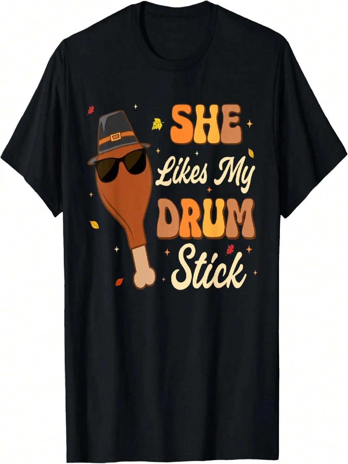 She Likes My Drum Stick Couple Matching Thanksgving For Men T-Shirt S разноцветный
