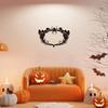 Wrought Iron Hanging Ornament, Bat Spider Ghost Round Wall Decor For Living Room Bedroom Doorway, Spooky Home Art, Halloween Christmas New Year Gift