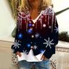 Women's Fashion Short Coat Casual Long Sleeve Printed Single Breasted Plush Top