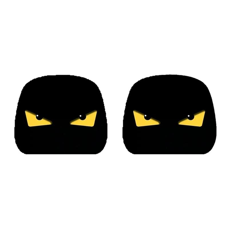 Festive Car Interior Decoration Headrest Covers Playful Halloween Graphics Comfort Fit Polyester Fabric Driver Gift 2pcs