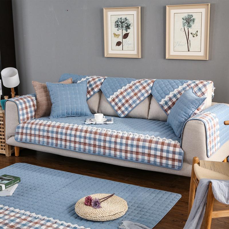 Washed Cotton Combination Sofa Cushion Simple Modern Non-Slip Seat Cover Cover Four Seasons Universal