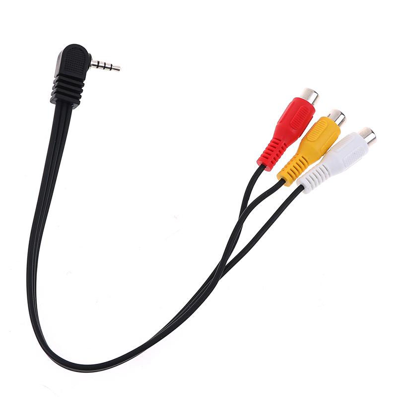 High Speed 90Degree 3.5Mm Male Jack To 3 Rca Female Plug Adapter Audio Converter