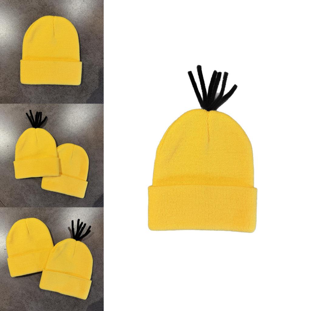 Minions Cartoon Knit Beanie Hat For Winter Warmth And Streetwear Fashion