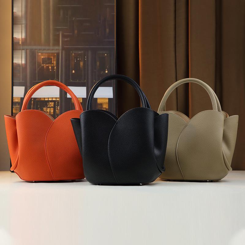 Solid Color, Simple and Atmospheric Handbag, Tulip Bag, Versatile Fashion, Mother and Child Bag, Business Commuting Women's Bag