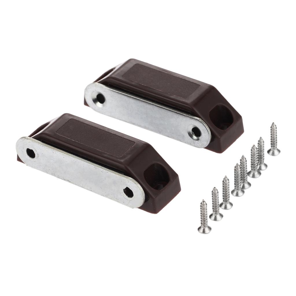 DRELD 4Pcs Magnetic Door Catches Furniture Fittings Kitchen Cupboard Wardrobe Magnetic Cabinet Latch Catches with Screws 59*16MM