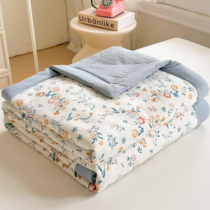 

Летнее одеяло из хлопка Синьцзян - Легкое, Машинная стирка, Чистый стиранный хлопок для общежития или односпальной кровати 200x230cm Double