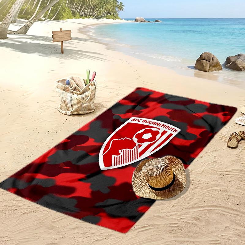 Toalla de Playa con Estampado de Fútbol del Bournemouth, Toalla Grande Suave de Secado Rápido para Playa, Camping, Natación