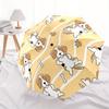 1pc Puppies Bones Automatic Folding Umbrella Portable Collapsible Design, 8-Rib Iron Frame, Durable Fabric, All-Season Casual Outdoor 148