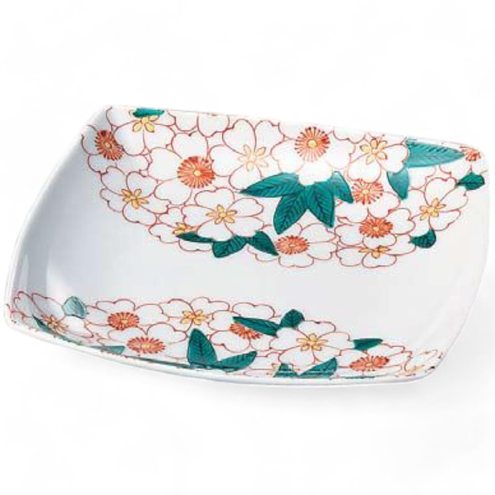 Takumi-style Arita ware small plate, Shin-nishiki Sakura-kamon Petit Plate, Made in Japan