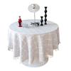 Simple Round Tablecloth Polyester Cotton Blend Against Slip Design Multiple Dyes For Various Uses