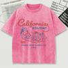 Holiday O'Neill Surf Supply Usa Washed T Shirt Men Summer Tops Trendy Loose Short Sleeve Unisex Soft Cotton Streetwear