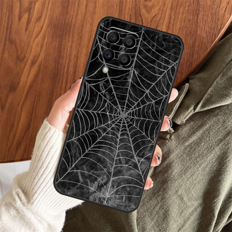 Spider Web Head Mask Case For Samsung Galaxy M06 M16 M36 M56 M33 M15 M55 M31 M13 M12 M14 M53 M32 M52 M35 M34 M54