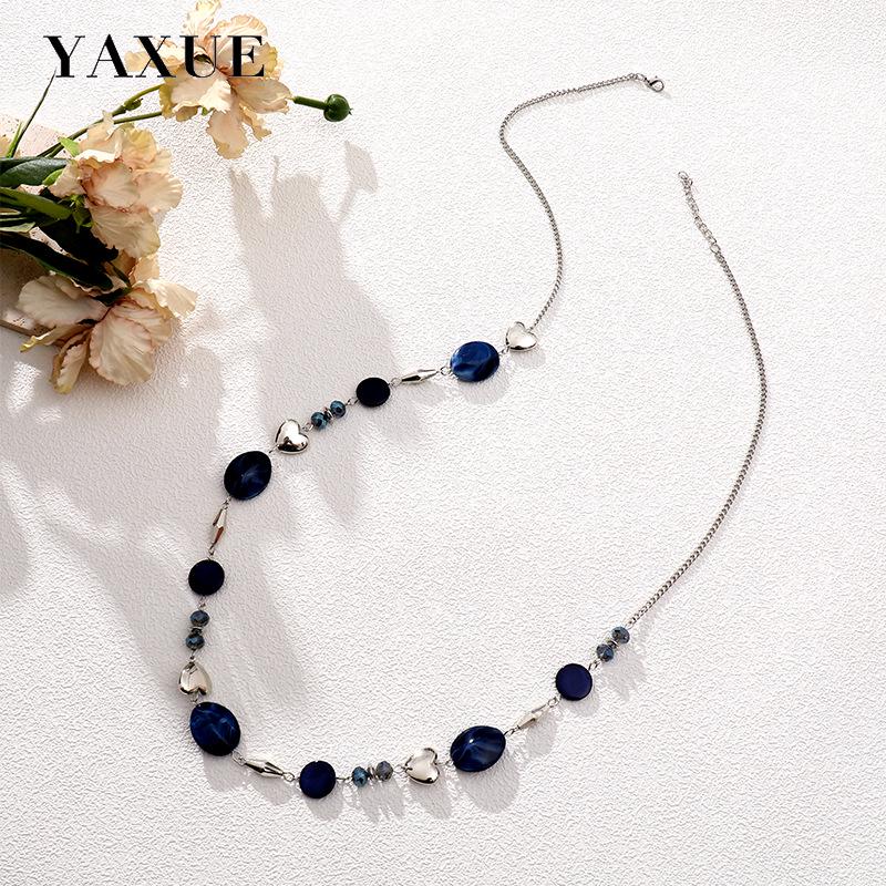 Trendy Geometric Heart-shaped Versatile Long Necklace - Women's Jewelry