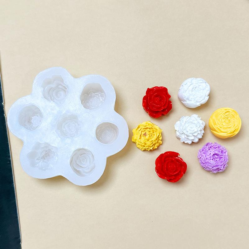 Flower Silicone Molds 3D Rose Peony Handmade Candle Soap Gypsum Resin Handicraft Making Tools