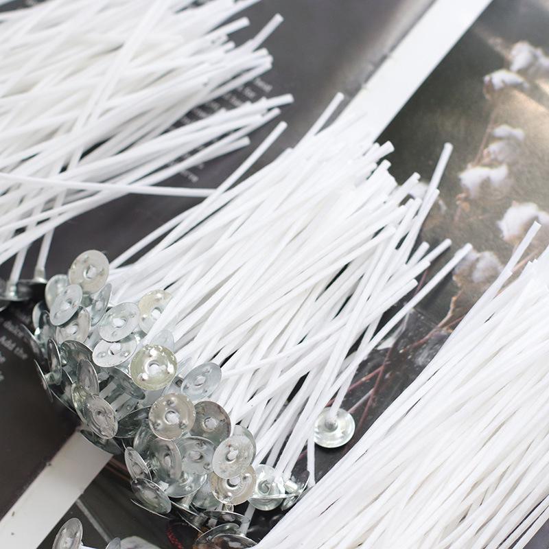 100-Piece Cotton Thread Candle Wicks for DIY Aromatherapy - Sizes: 8cm, 10cm, 12cm