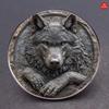 Retro Wolf Edelstahl Brosche: Vielseitiges Design für Halsbänder & Rucksäcke