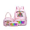 Sprunki Rhythm Box Cartoon Kids School Backpack Set With Lunch Bag Pencil Case Boys Girls