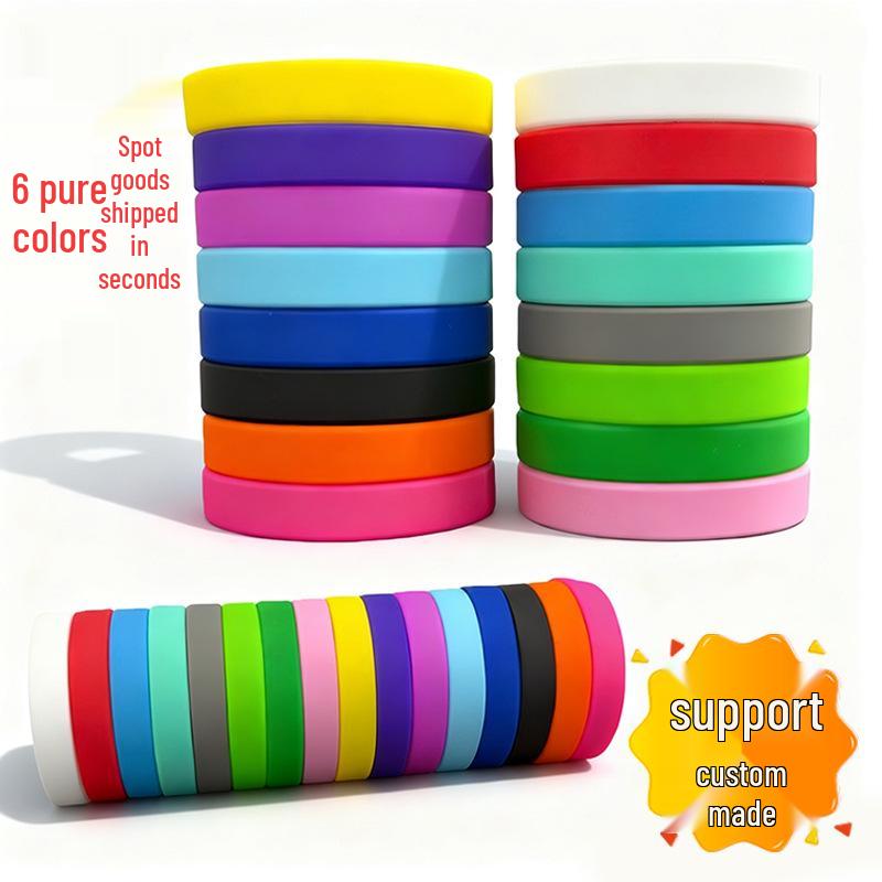 Braccialetto in Silicone Luminoso - Colore Unico, Senza Scritte, per Bambini e Adulti