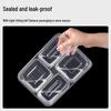Disposable 3-Compartment Microwavable Food Containers