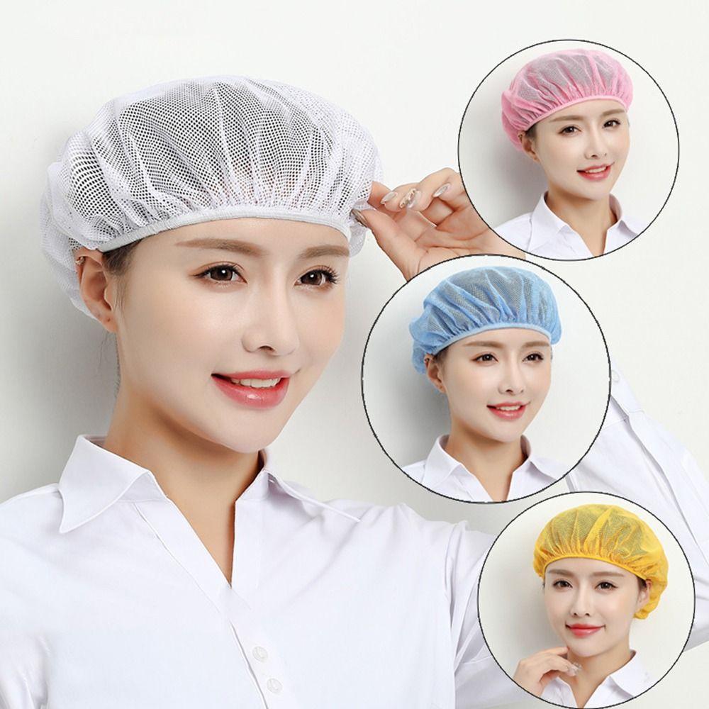 Dust-proof Mesh Work Hat Breathable Catering Work Wear Simple Cooking Hygienic Cap  Food Service