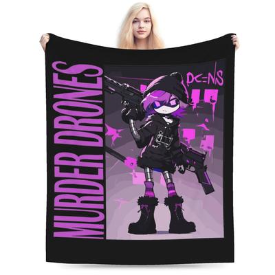 Murder Drones Blankets Fleece Printed Multifunction Super Soft Throw Blanket for Sofa Couch Plush Thin Quilt
