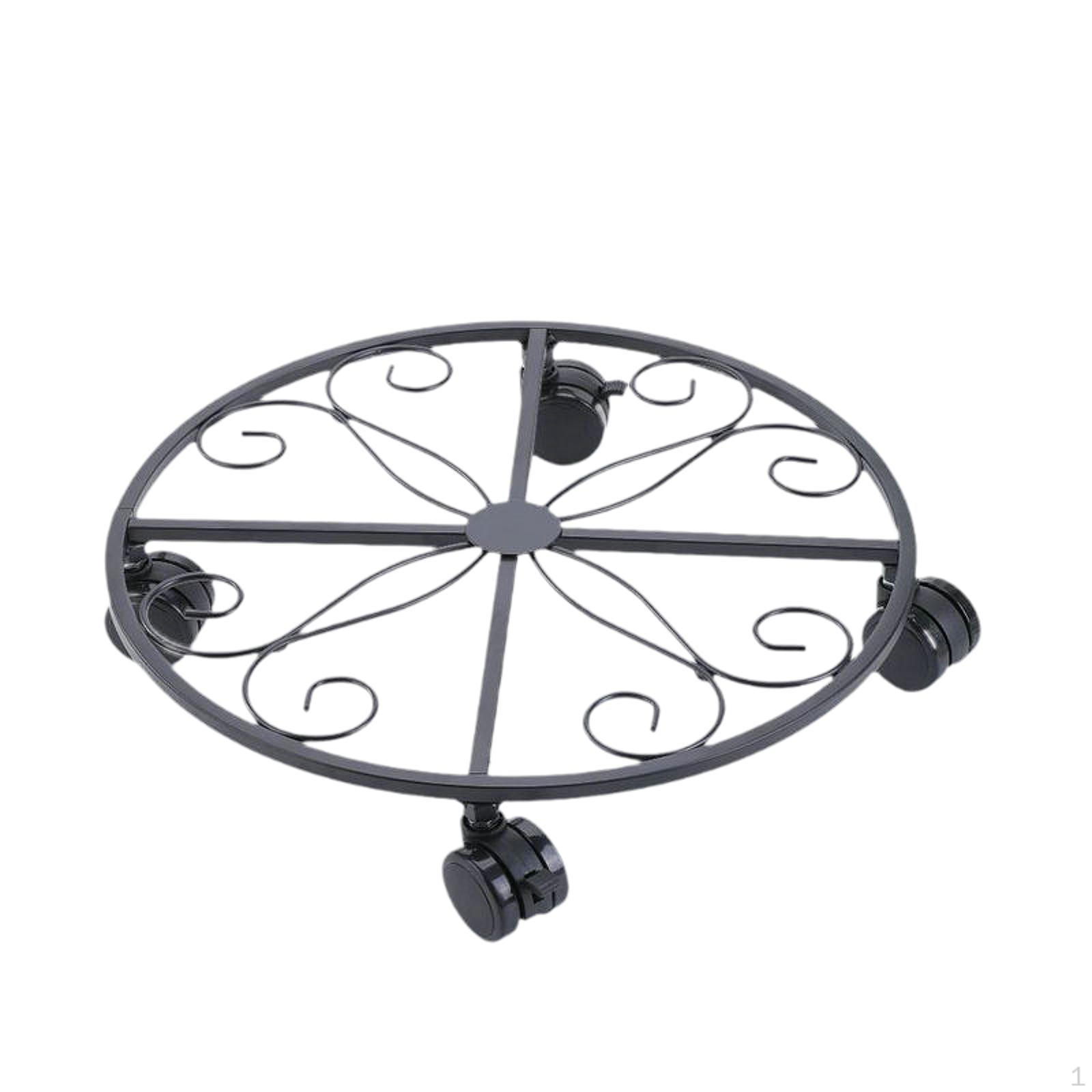 

Подставка для растений на колесиках, круглая, для дома и улицы, тележка из железа с поворотными на 360° колесами с фиксаторами