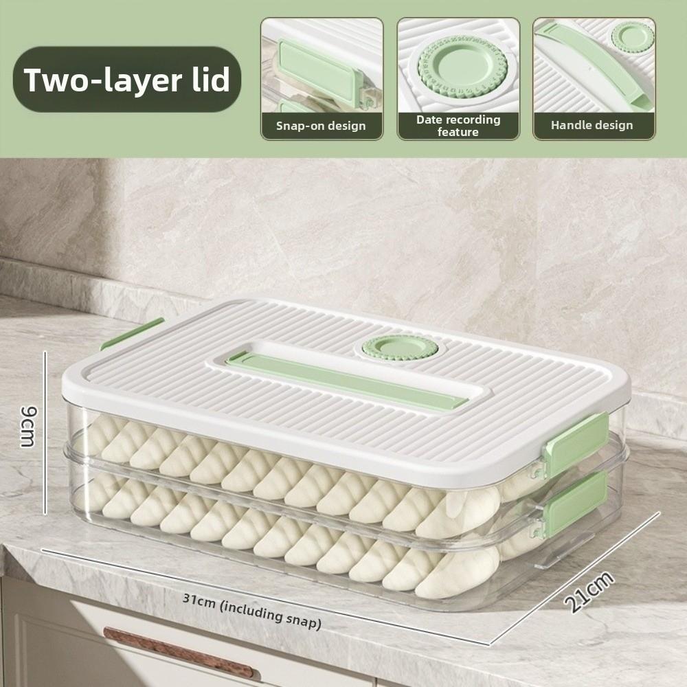 Mehrschichtige Gefrierbox Frischhalte-Kühlschrankbox Knödel-Aufbewahrungsbox Hausküche