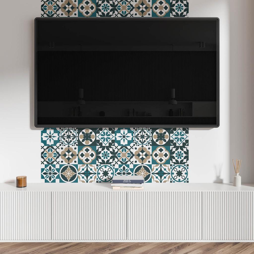 Self-adhesive Vinyl Panel With Print 120x60 cm Tiled Patterns in Layout