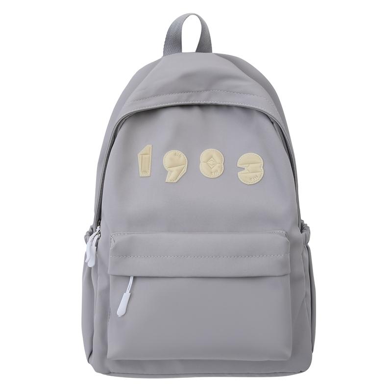 

Студентський шкільний рюкзак. Жіночий однотонний рюкзак. Кампусний рюкзак сірий