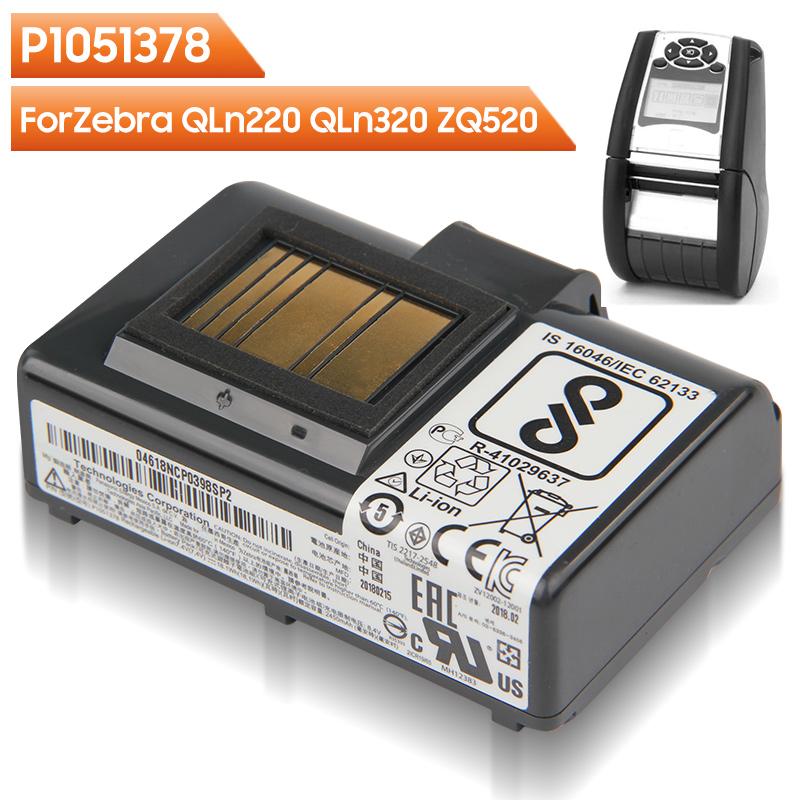 Replacement Battery P1051378 P1023901 For Zebra QLn220 QLn320 QLn220HC ZQ520 Rechargable Battery 2450mAh