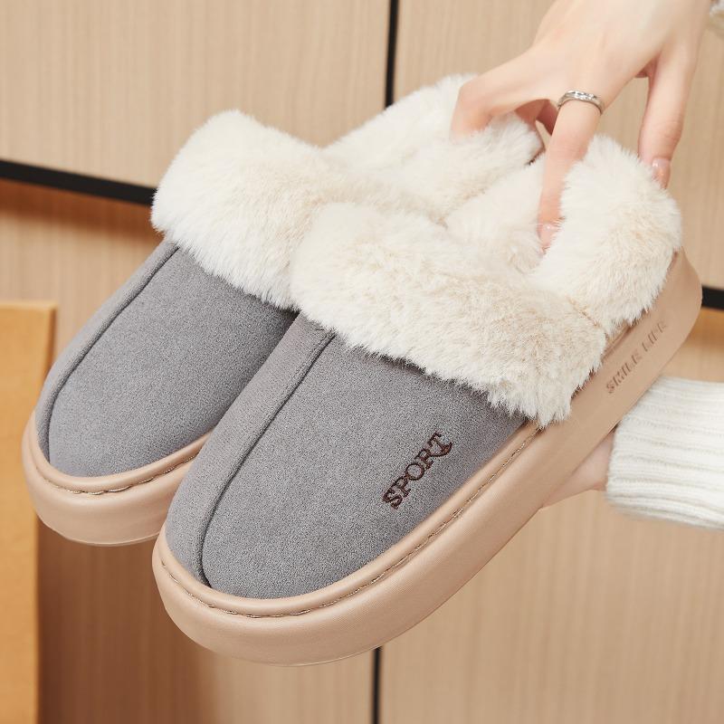 Cotton shoes winter women's large size cotton slippers piled thickened snow boots short boots warm cotton boots