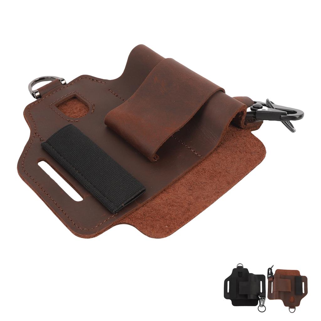 Skórzana Torba na Narzędzia na Pasek Wielofunkcyjna Przenośna Saszetka na Narzędzia na Pas do Przygód na Świeżym Powietrzu, Pracy, Napraw