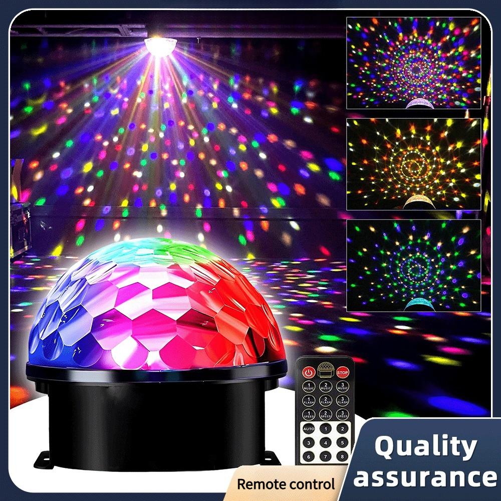 LED Crystal Magic Ball Disco Ball Party Lights Portable Magic Stage Party Light Halloween Decorations Bar Wedding Strobe Lamp