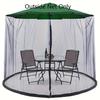 Actualización para Sombrilla de Patio Exterior de 1.8m 2.7m 3.3m con Mosquitero Red para Mosquitos con Puerta con Cremallera Para la Mayoría de Sombrillas de Mesa de Mercado para Exteriores