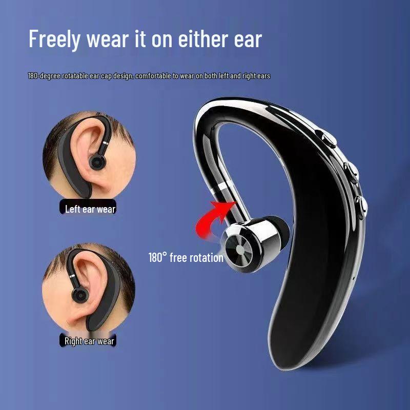 Bluetooth Earphones S109: Ultra-Long Battery Life, Clip-on, Noise Cancelling Wireless Earbuds