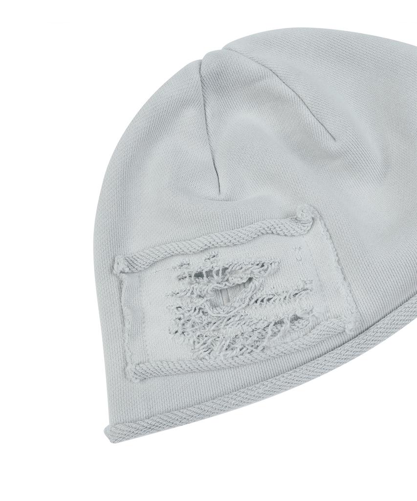 Matile Destroyed Vtg Washed Beanie / Light Gray