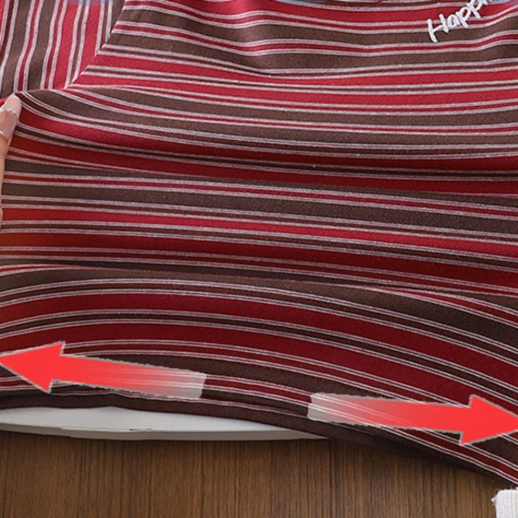Korean Style Kids Boys Striped Top Cotton Splicing Loose Basic Kids T-Shirt Autumn Soft Breathable Children Clothes