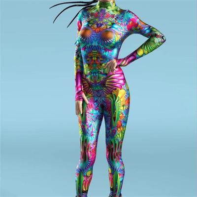 3D Printing Holiday Party Men Kids Rainbow Sexy Skinny Jumpsuit Wear Onesie Cosplay Costume Elastic Bodysuits Rompers