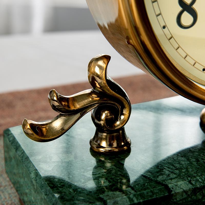household clock pendulum  Desktop desk clock marble light luxury retro American and European clock ornament