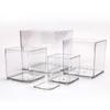 Square Acrylic Flower Box Clear Vase Flowers Green Plants Flower Arrangement Hydroponic Container Square Box Floral Material
